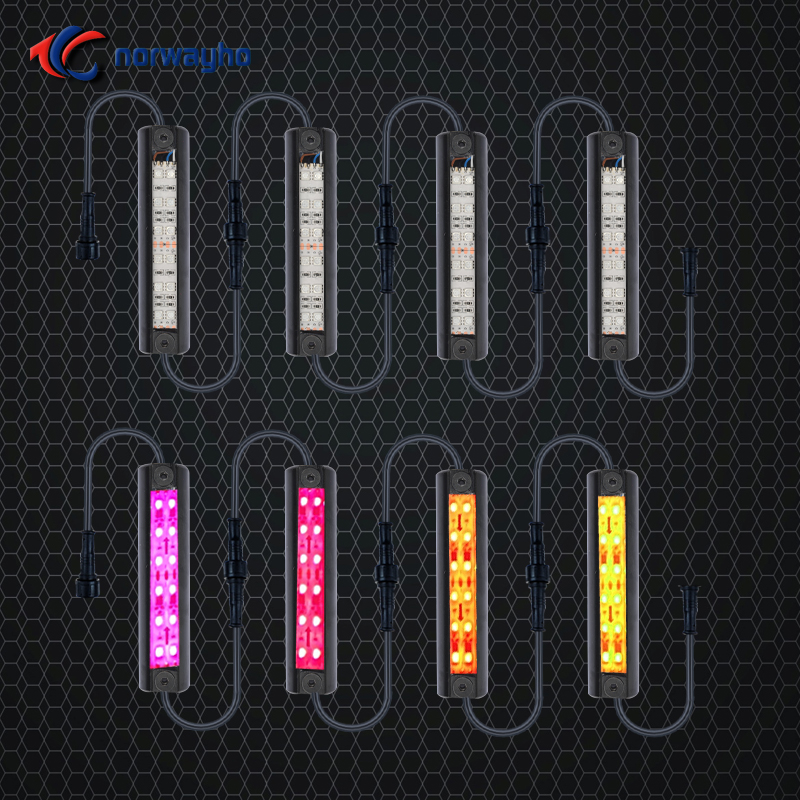 NWH-R8 12pcs LED/pod Dream Color Rock Light 4/6/8pods para ATV/UTV/RV/Toy Hauler